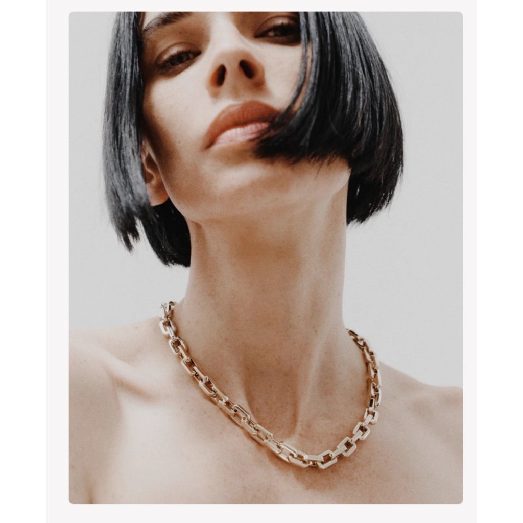 Eddie Borgo 12 Karat Gold Supra Link Necklace - New 17”